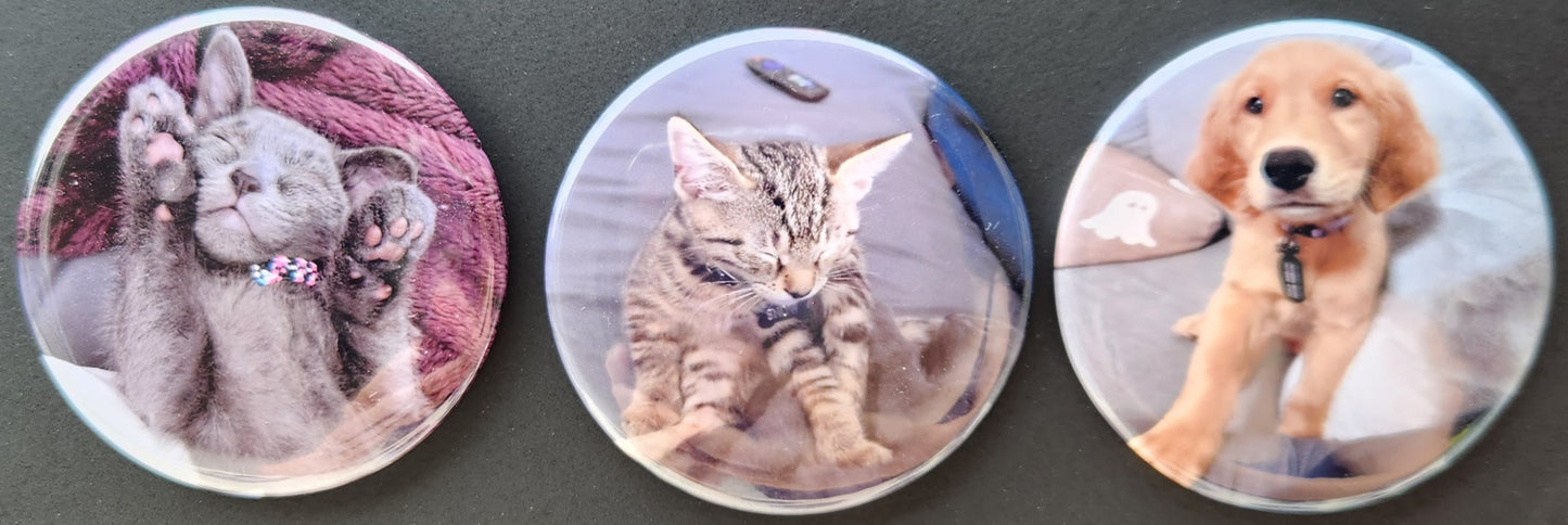 2.25" Circle Custom Magnets - Set of 9