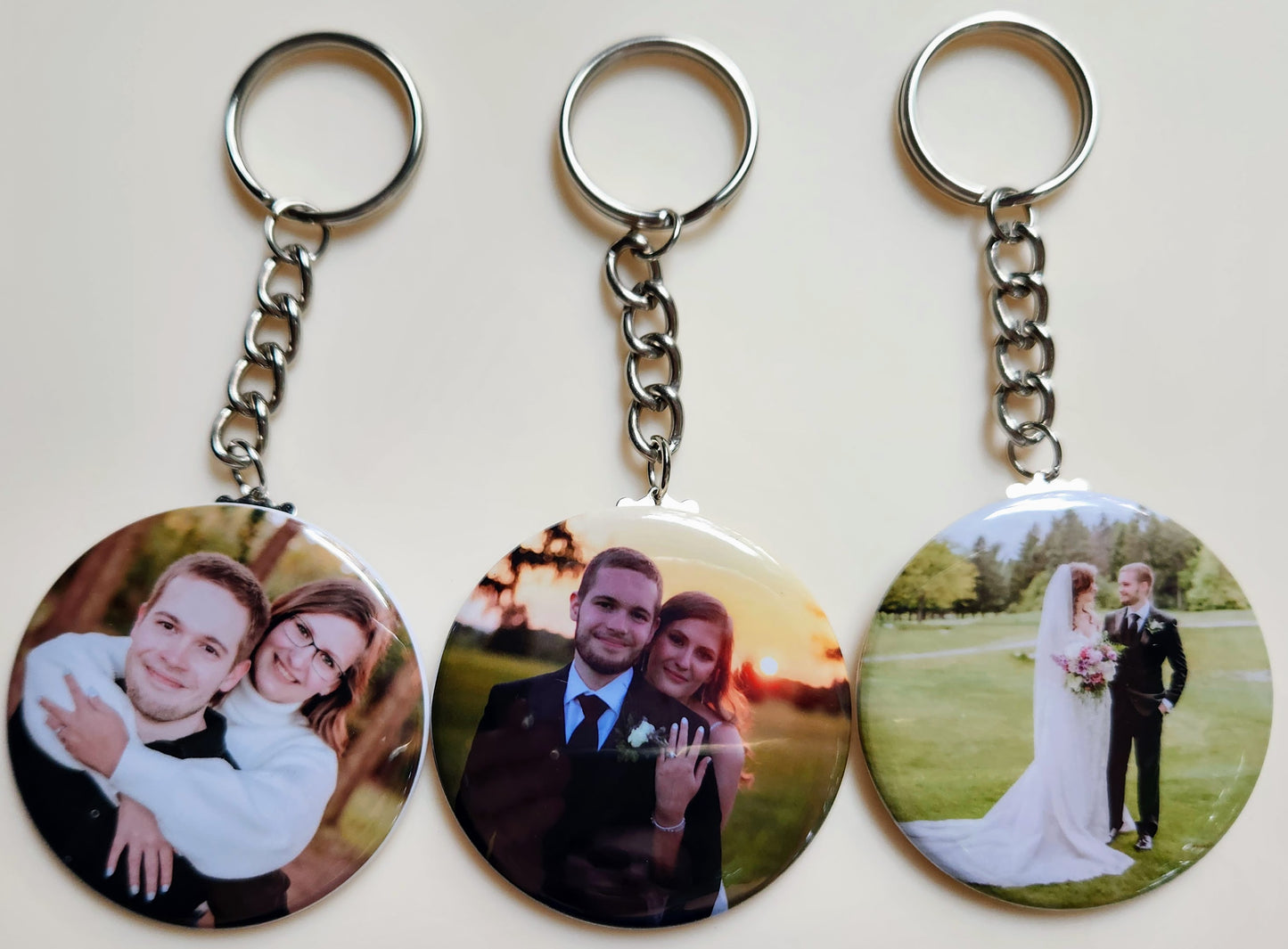 2.25" Custom Circle Keychains - Set of 3